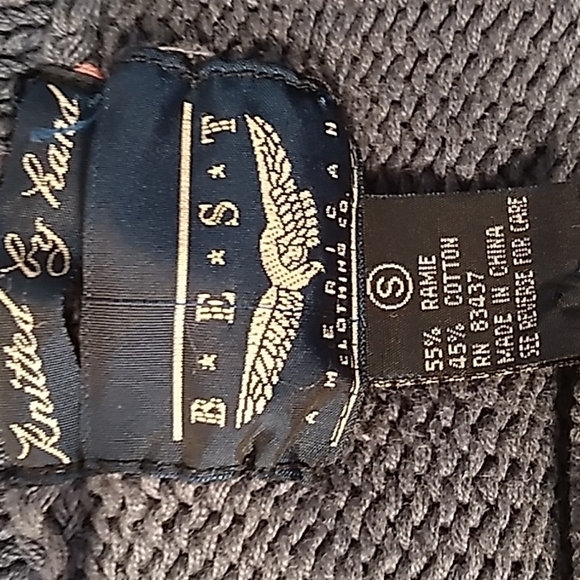 Vintage 1991 Y2K hand knitted Best American Clothing Co cardigan sweater small - Picture 3 of 6